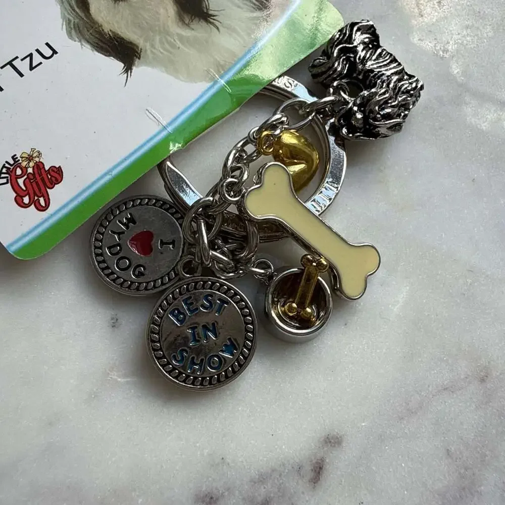 Little Gifts Shih Tzu Keychain With Charms